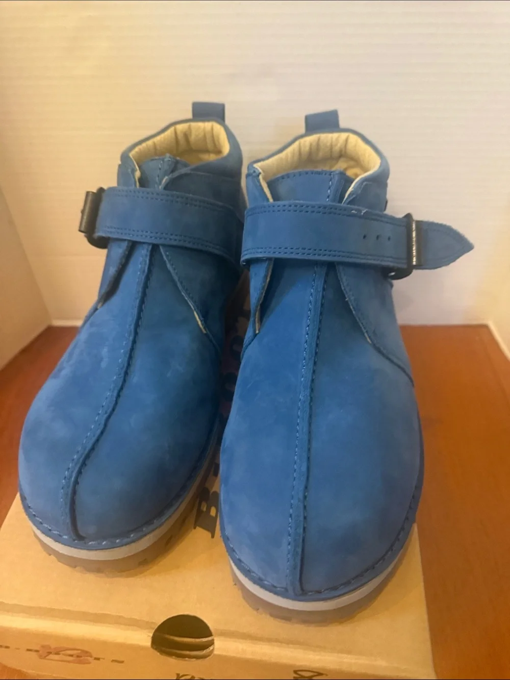 Men’s B-Boots leather suede Royal Strap boots by Buffalino Sz 8